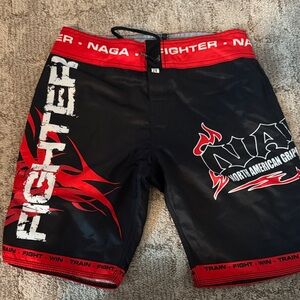 NAGA Kid’s size 24 Fighter Black and Red Shorts